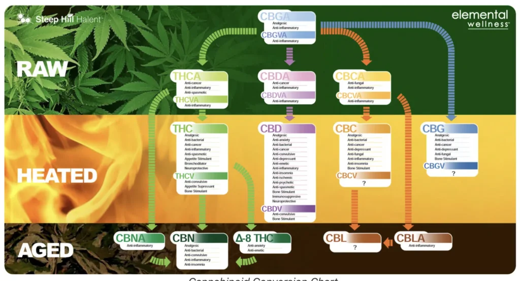 conversao thca cbda em thc e cbd
